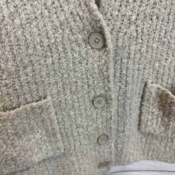 Karen Kane Women's Taupe Chunky Knit Button Front Sweater Cardigan Size Medium - Picture 6 of 9